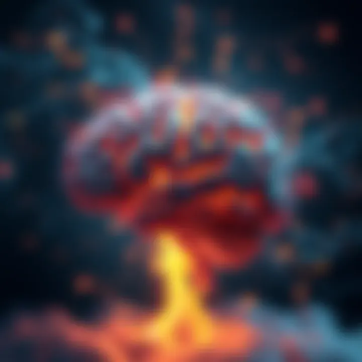 Brain and Dreams A human brain with dream-like imagery surrounding it, representing consciousness and shared experiences.