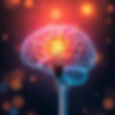 Illustration of a brain with a glowing light bulb representing thoughts and consciousness