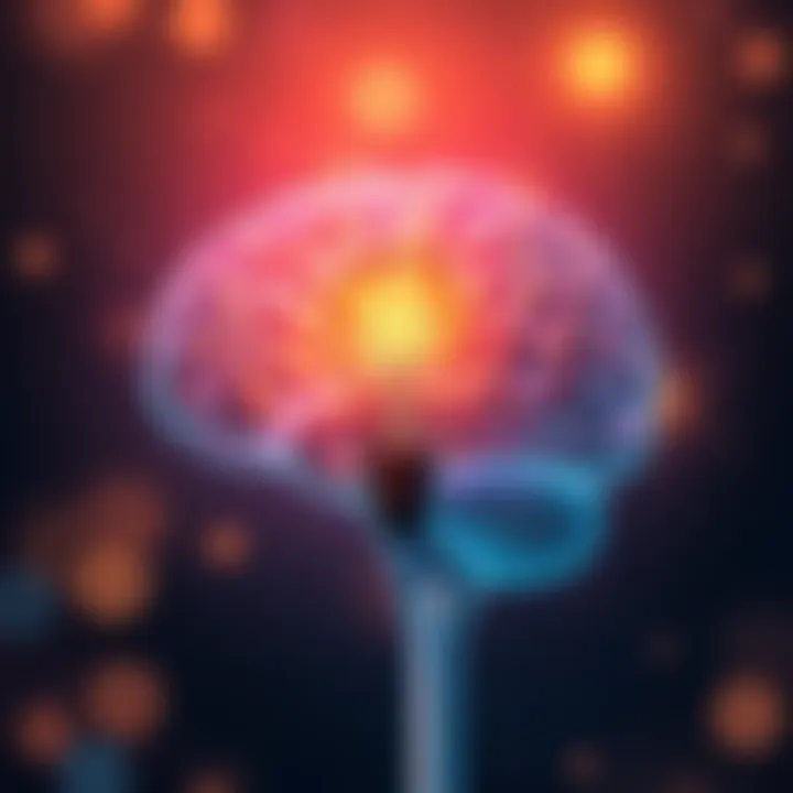 Illustration of a brain with a glowing light bulb representing thoughts and consciousness