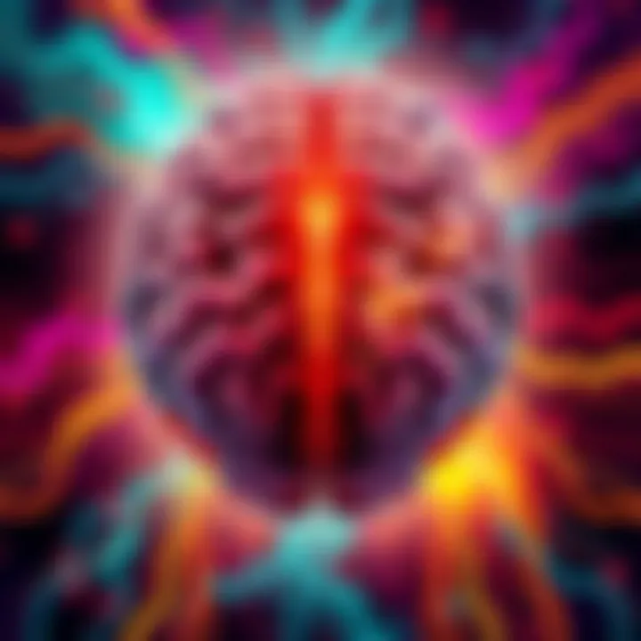 Illustration showing a split brain with different personalities on each side, representing the discussion on life after death and consciousness.
