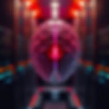 Brain Tissue in Data Centers A conceptual image showing human brain tissue integrated into a data center, highlighting the blend of biology and technology for improved computing power.