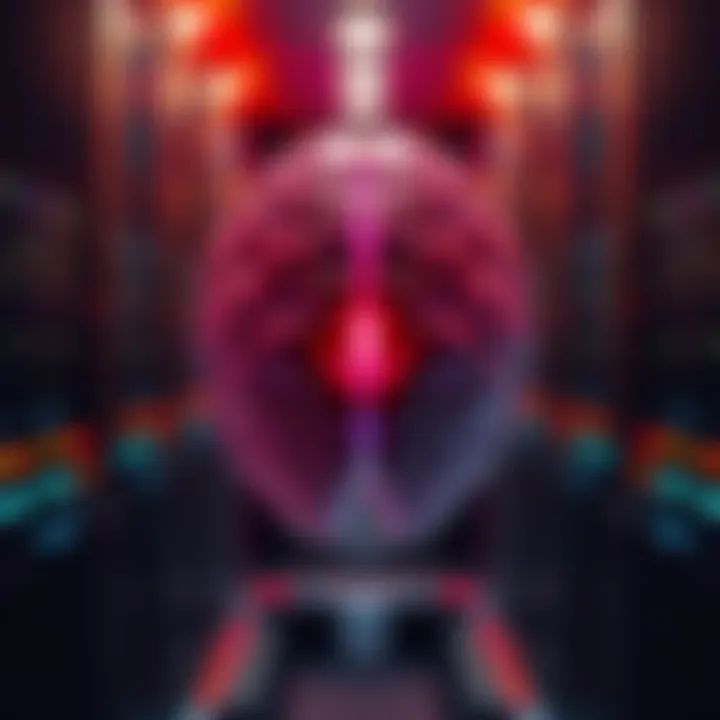 Brain Tissue in Data Centers A conceptual image showing human brain tissue integrated into a data center, highlighting the blend of biology and technology for improved computing power.