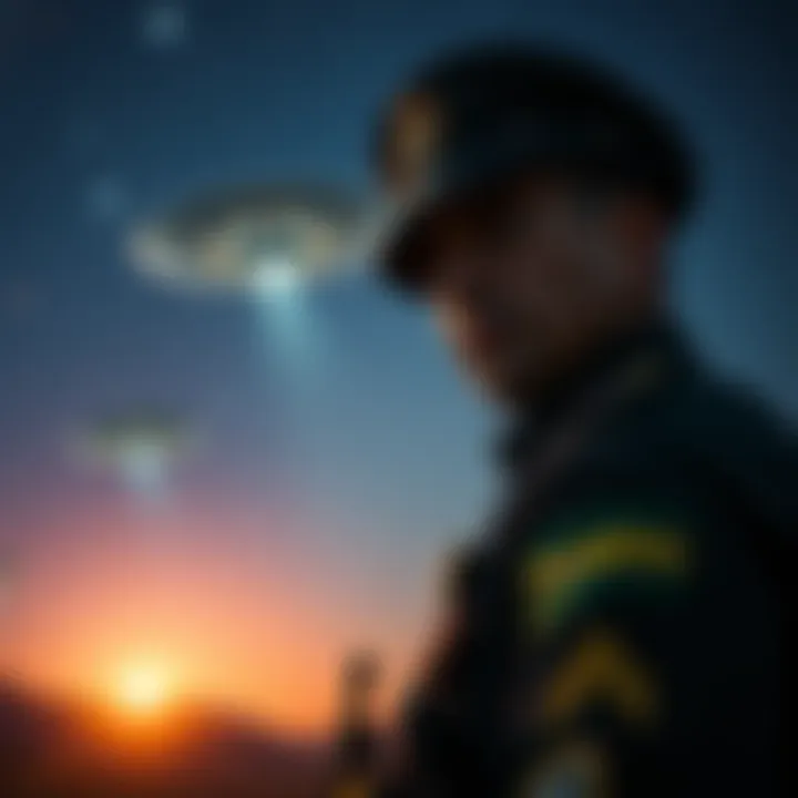 Brazilian Military Police Encounter A Brazilian military police officer describes an encounter with UFOs and nonhuman beings under a night sky.