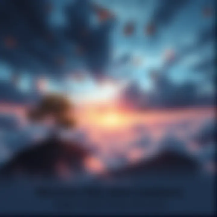 A serene landscape depicting the transition from night to dawn, symbolizing emotional liberation through dreams.