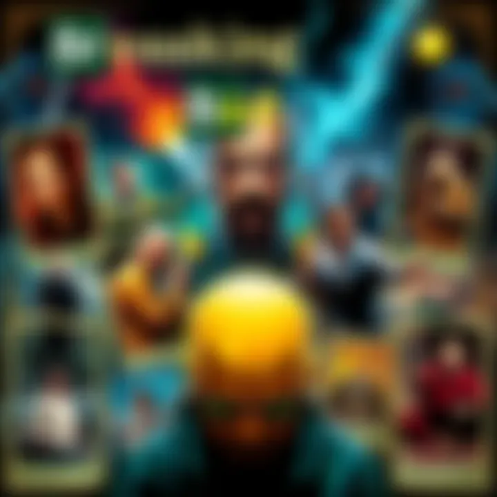 A collage of Tarot cards alongside iconic scenes from Breaking Bad, highlighting themes of transformation and choice.