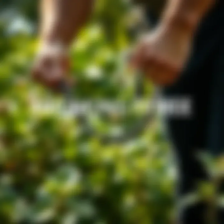 A person breaking chains symbolizing release from old habits, surrounded by greenery