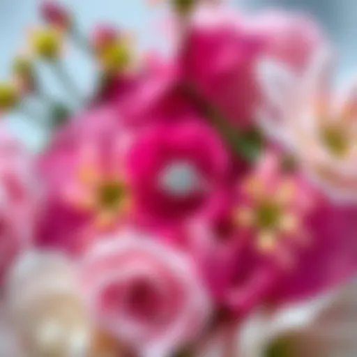 A beautiful engagement ring surrounded by fresh flowers, symbolizing love and upcoming marriage