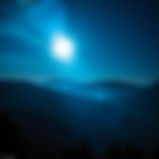 A large, bright light floating in the night sky over the valley near Mt. Pisgah, captivating locals in Balsam Grove.
