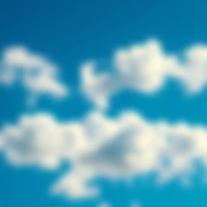 Vibrant deep blue sky with fluffy white clouds, reminiscent of 2012's beauty.
