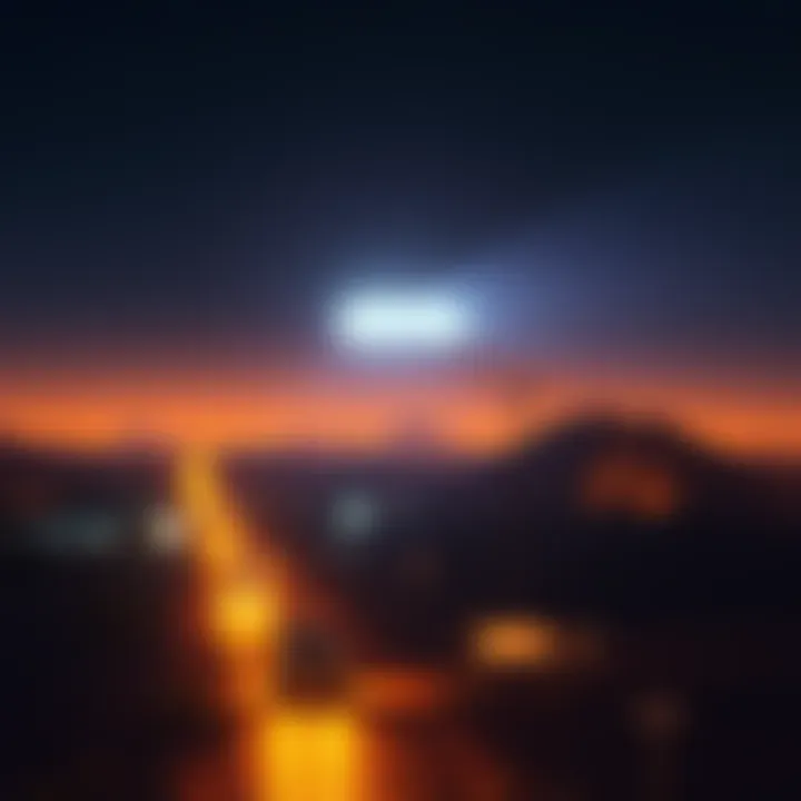 Bright Light Over Waddell A large, bright light hovering in the southwestern sky over Waddell, Arizona, appearing stationary and blinking.