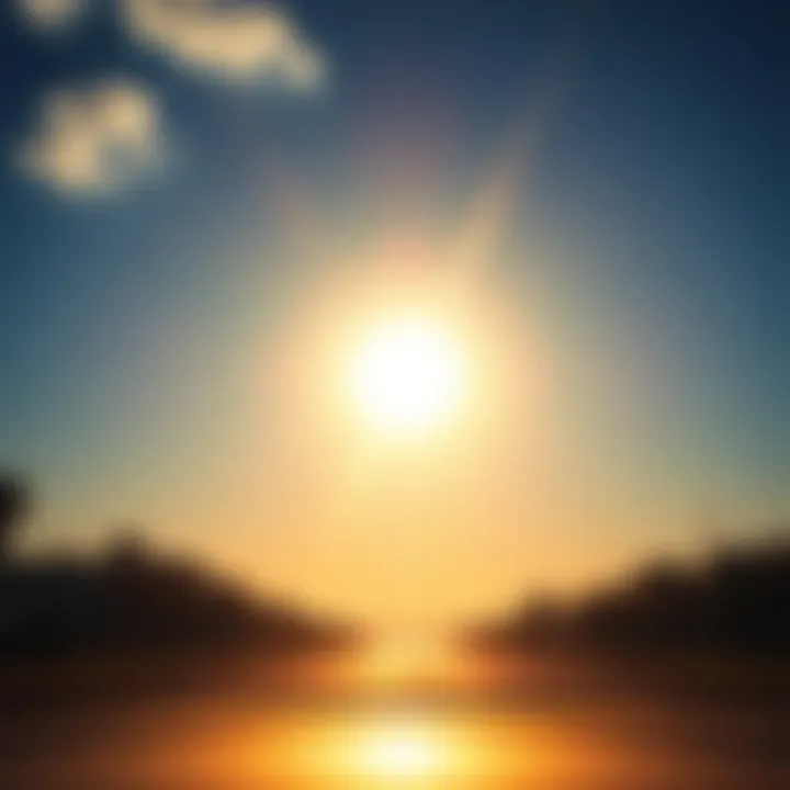 A bright Sun in the sky with a possible planet nearby, captured during a drive