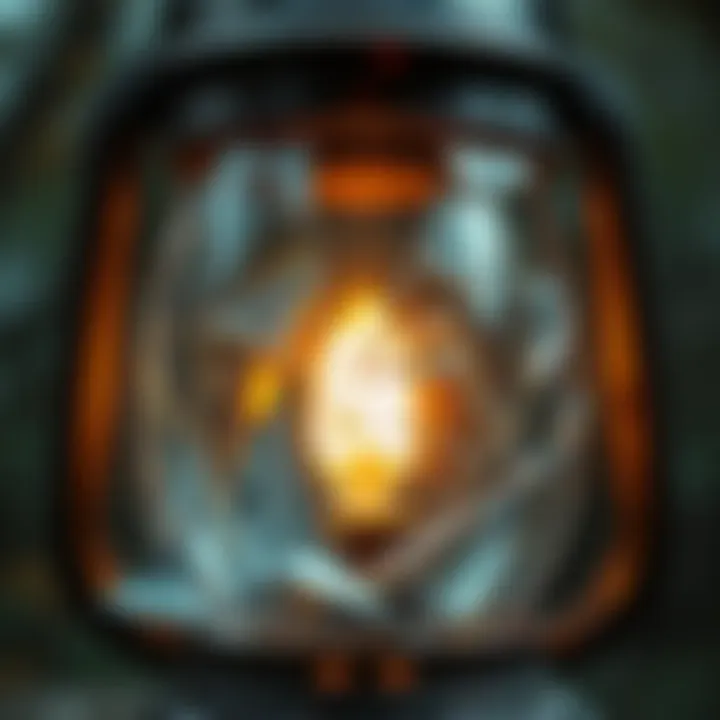 A shattered glass panel from a lantern during a witch's protection spell for her dog.