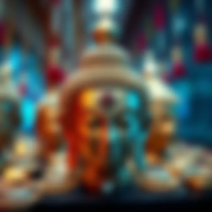 A close-up of Buddha head jewelry showcasing intricate designs and cultural symbols.