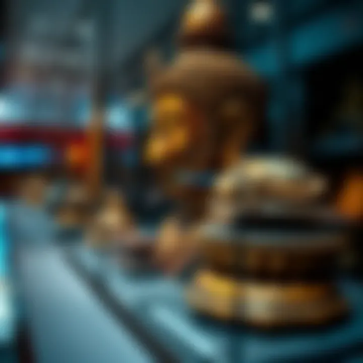 A close-up view of Buddha's relics showcased at the National Museum, highlighting their historical significance.