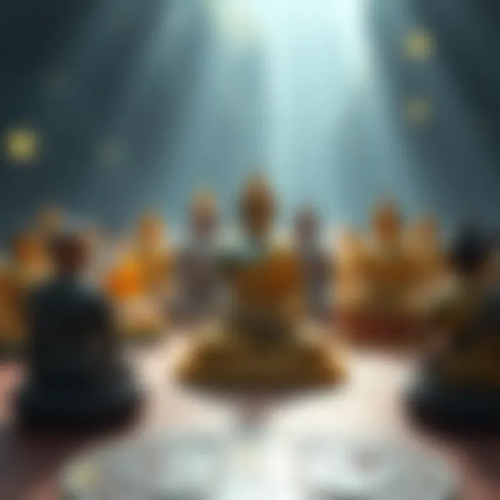Buddhas and teachers A serene image of various Buddhas and spiritual teachers sitting in peaceful surroundings, radiating wisdom and calmness.