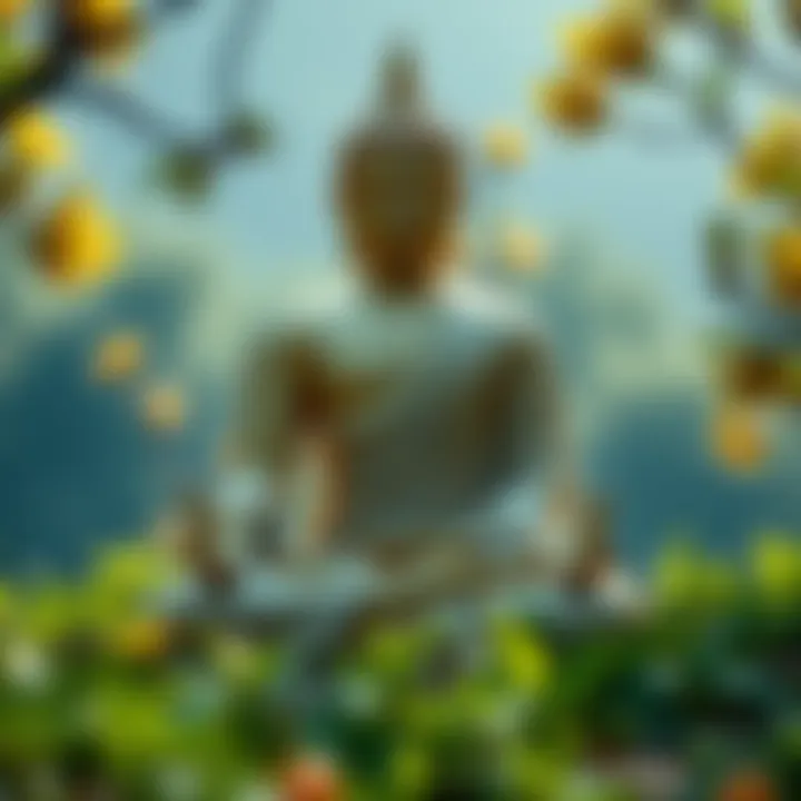 A person in meditation position surrounded by nature, symbolizing the balance between spiritual beliefs and mental health treatment.