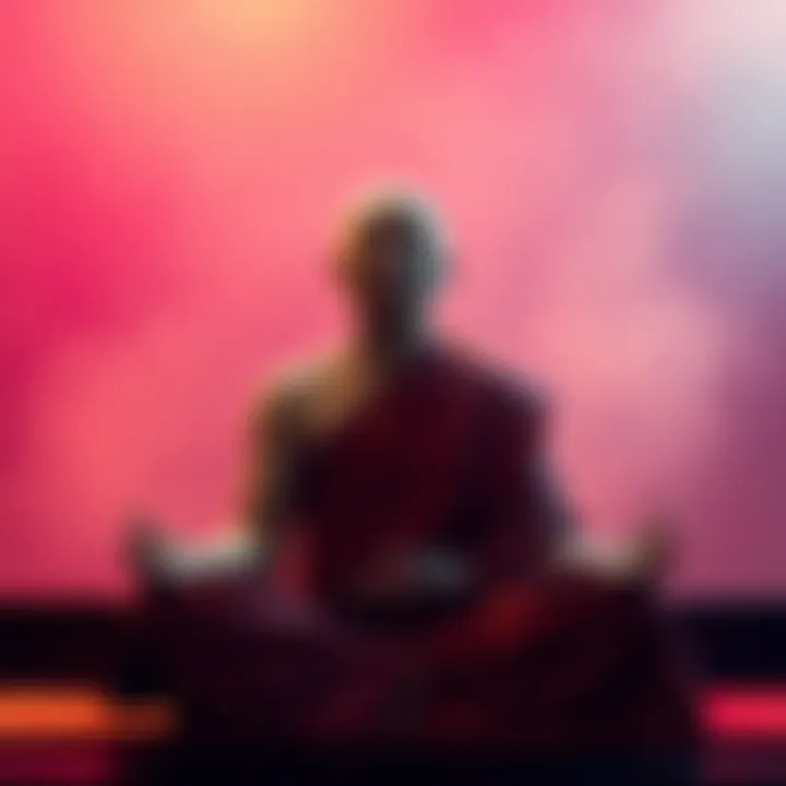 Buddhist monk in meditation A Buddhist monk sitting peacefully in meditation, reflecting on personal responsibility regarding life choices.