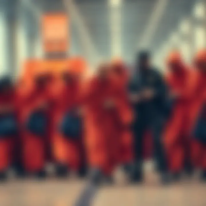 Buddhist monks at airport 22 Buddhist monks in orange robes being apprehended by law enforcement at an airport