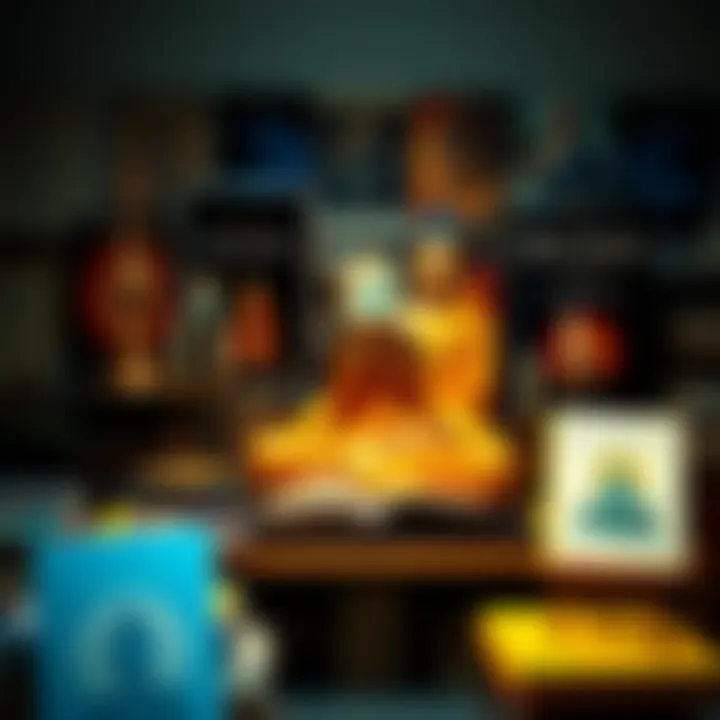 Books and Movies Reflecting Buddhist Philosophy A collection of book covers and movie posters illustrating themes from Buddhist teachings