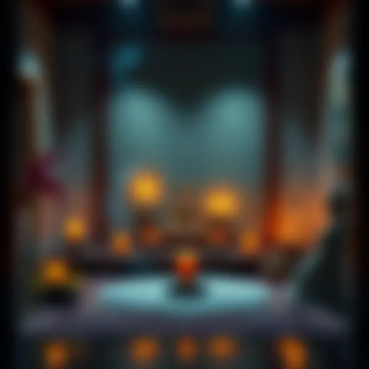 A cozy room featuring a small altar with Buddha statues, candles, and incense, illustrating a serene solitary Buddhist practice environment.