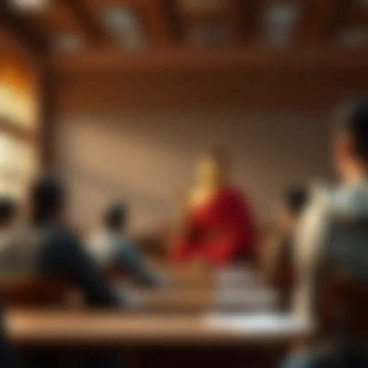 Lecture on Tathāgatagarbha Scholar speaking to shocked students about Tathāgatagarbha and Dharmakāya concepts in a classroom setting