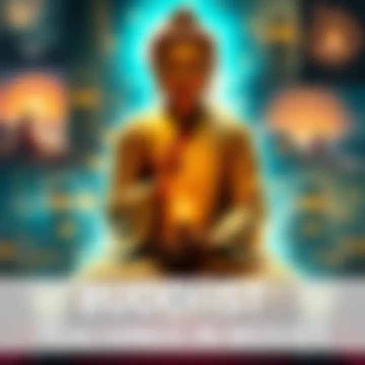 Buddhist Teachings in Movies A collage of movie posters that highlight spiritual themes related to Buddhism, featuring serene imagery and characters.