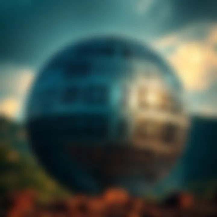 The Buga Sphere, a metallic object featuring strange inscriptions and complex geometric patterns, set against a natural backdrop in Colombia.