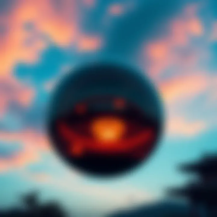Stabilized footage showing the Buga Sphere with intriguing details against the backdrop of a clear sky in China.