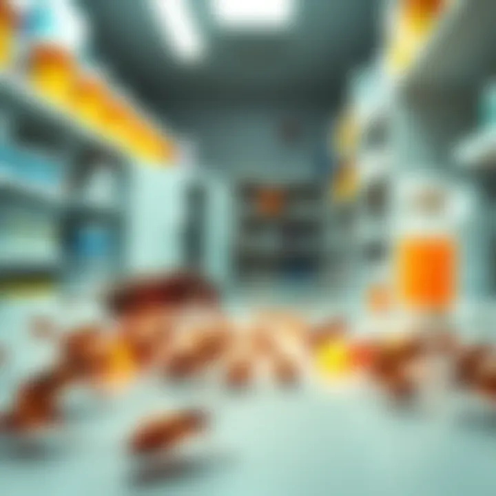 A close-up of insects found in a compounding pharmacy, highlighting the pest control dilemma in healthcare environments.