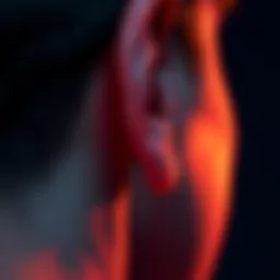 Close-up of a person's neck and ear showing a noticeable bump behind the ear