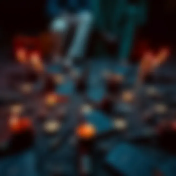 An eerie representation of 11 family members found in a ritual arrangement with pipes and diaries around them, symbolizing the tragic event.