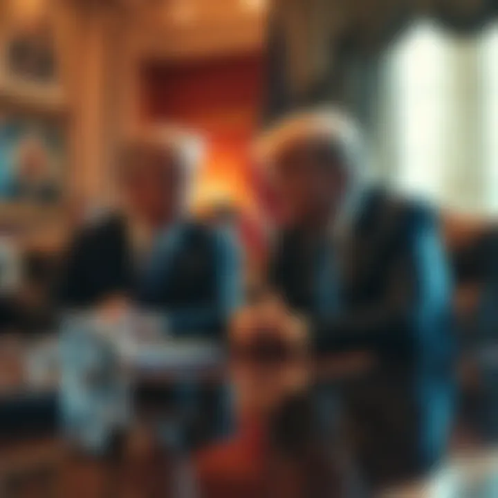 Congressman Tim Burchett talking to President Donald Trump about UFO information in a meeting