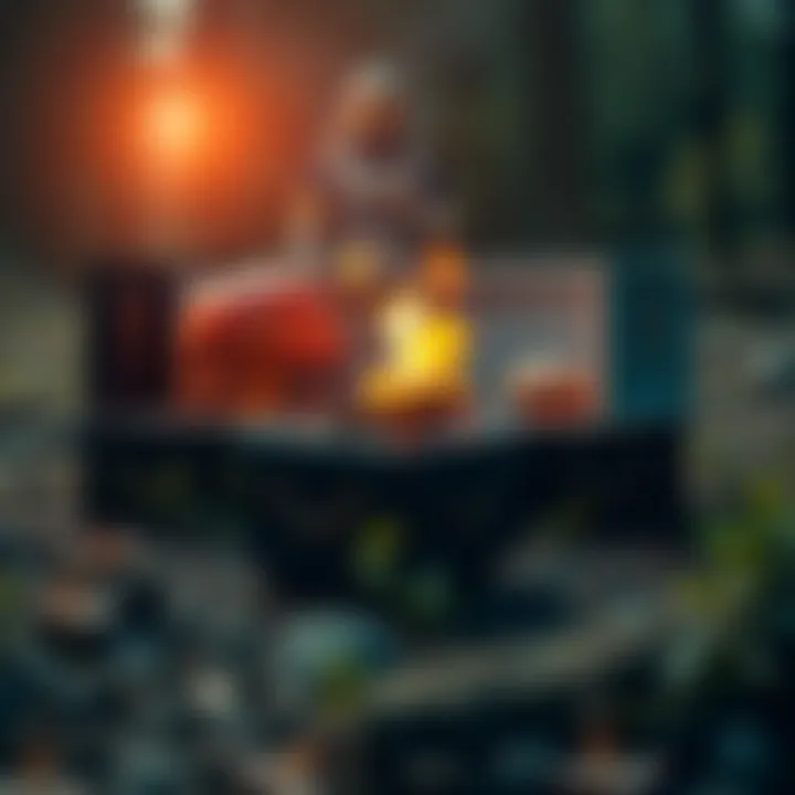 Burial Choices for Starseeds A visual representation of various burial methods including a coffin, cremation, and a mushroom suit, symbolizing the choices available for starseeds after death.