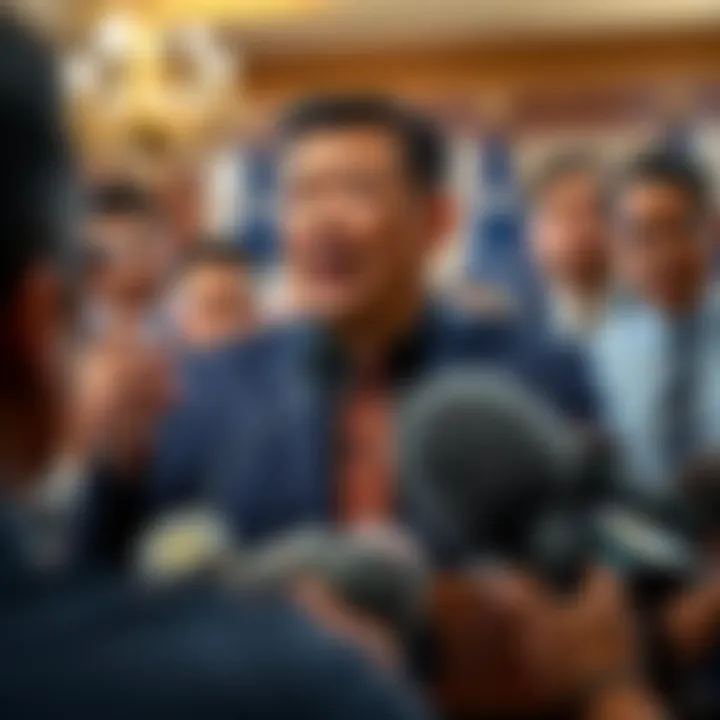 Rep. Eric Burlison addressing a crowd about UAP transparency, with Rep. Luna beside him, advocating for disclosure