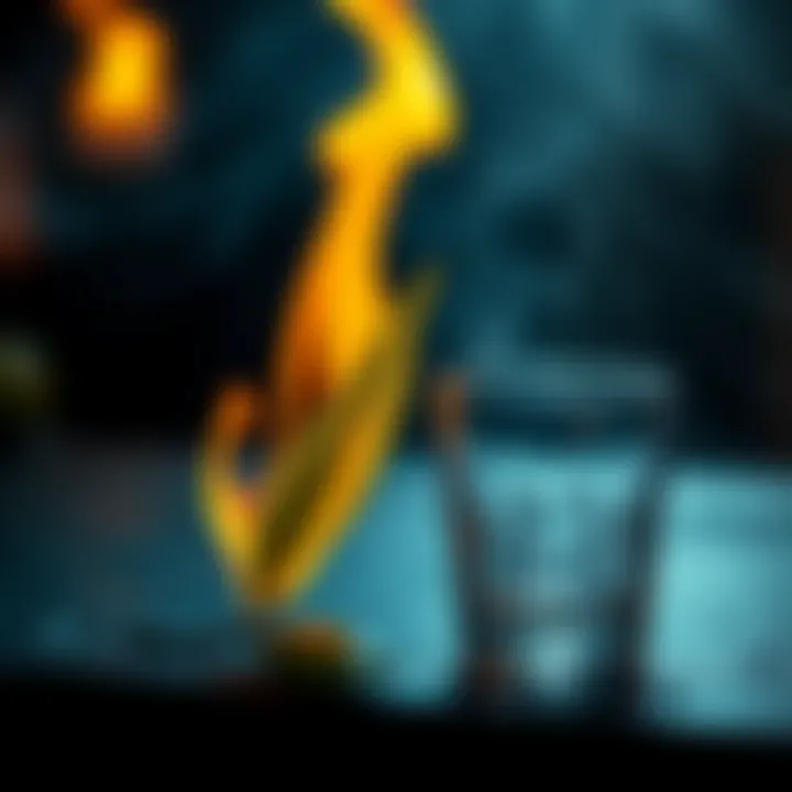 A flame burning a bay leaf with a cracked glass nearby, suggesting signs of hexing