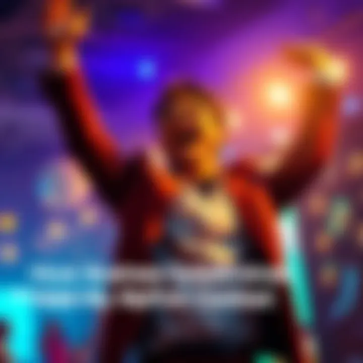 Person celebrating business success Individual excitedly celebrating after closing their first contract with a client, symbolizing positive change and motivation from subliminal messaging.