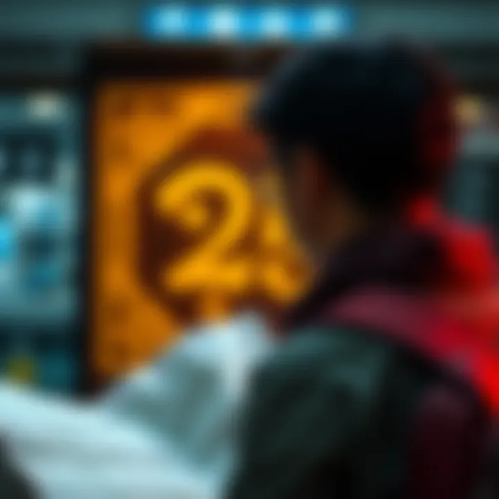 A traveler looking at a map with the I Ching hexagram 25 symbol in the background, representing work trips and travel advice concerns.