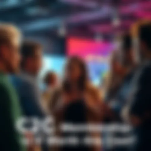 A group of people engaging in conversation about the value of C2C insider memberships, some looking concerned about recent changes.