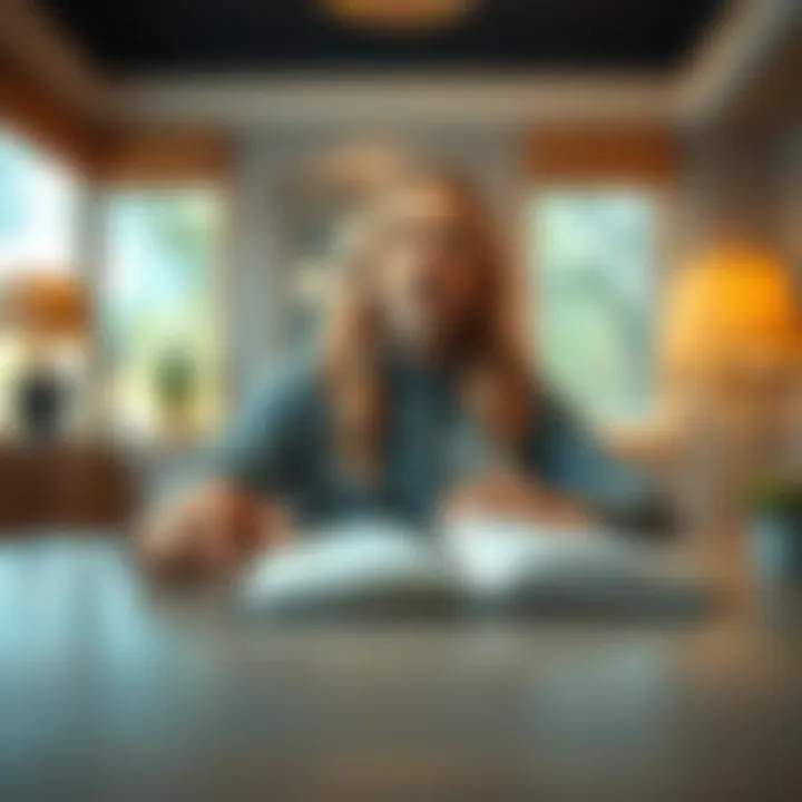 Cale offers a personalized written reading in a calm and inviting setting, with a notebook and pen on the table, symbolizing guidance and clarity.