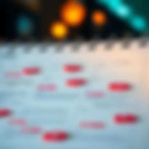 A calendar page marked with various predicted events and dates, showcasing people's insights on upcoming occurrences.