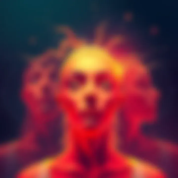 Illustration representing emotional states and consciousness levels