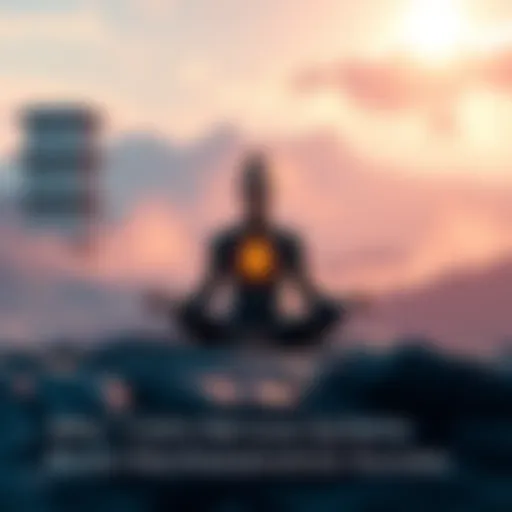 A serene person meditating in a peaceful setting, symbolizing a calm nervous system and positive energy for manifesting dreams.