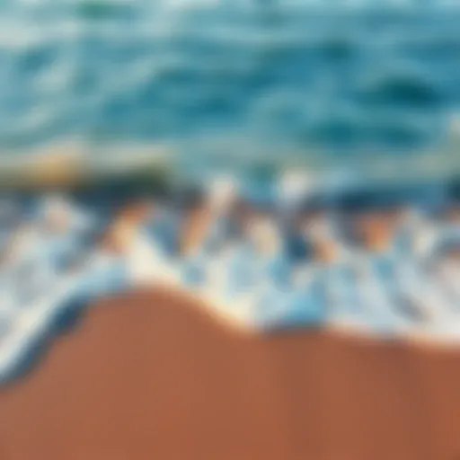 Gentle ocean waves rolling onto a sandy beach, symbolizing acceptance and flow in life.
