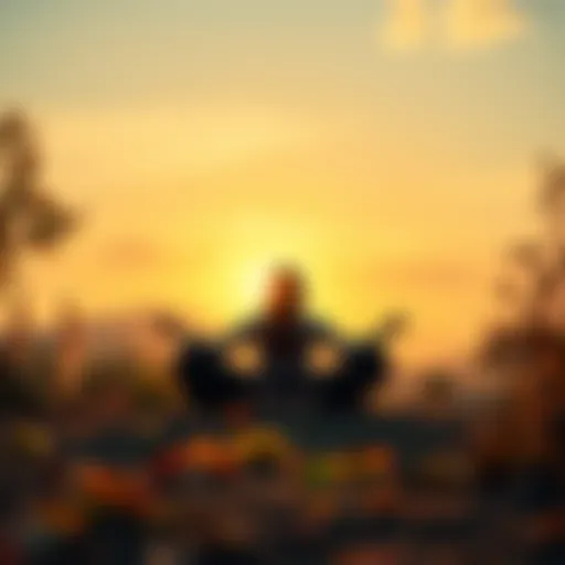 A person sitting peacefully in a meditative pose surrounded by nature, reflecting on self-compassion and resilience in their spiritual journey.