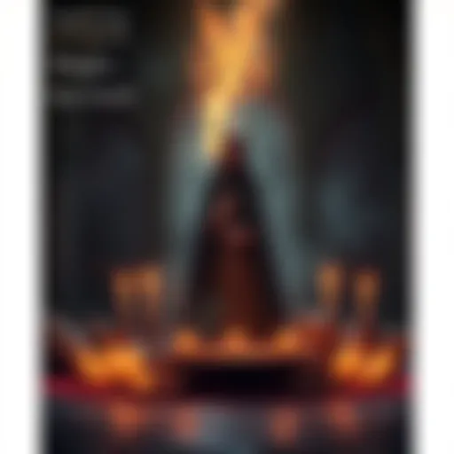 A depiction of ancient Canaanite rituals featuring the Witch of Endor surrounded by mystical symbols and candles.