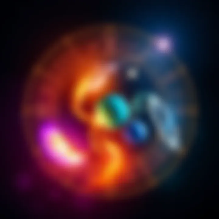 Illustration of a zodiac wheel highlighting Cancer and planets like Moon, Mercury, Venus, and Saturn in the 10th House, symbolizing career and personal life.