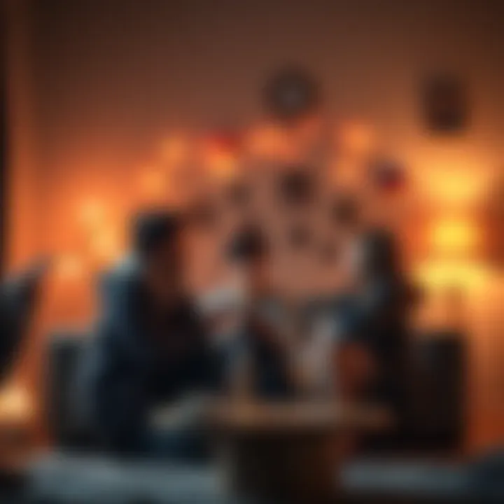 A group of Cancers sharing stories about love and relationships in a cozy setting