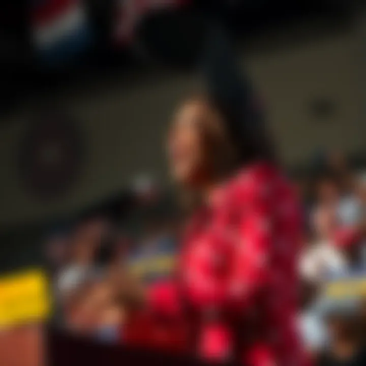 Candace Owens passionately addressing a crowd at a political rally, showcasing her transformation into a prominent conservative figure.