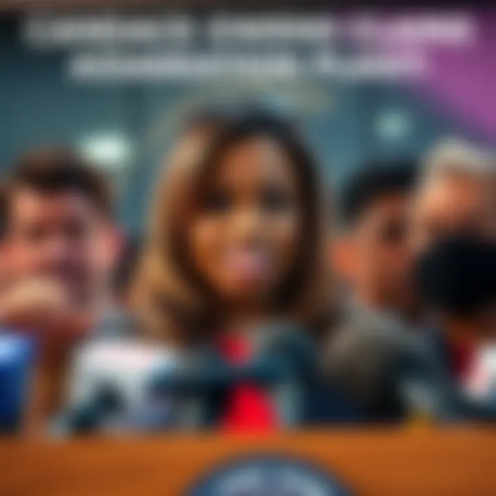 Candace Owens speaking at a press conference, expressing concerns about an alleged assassination plot involving the Macrons.