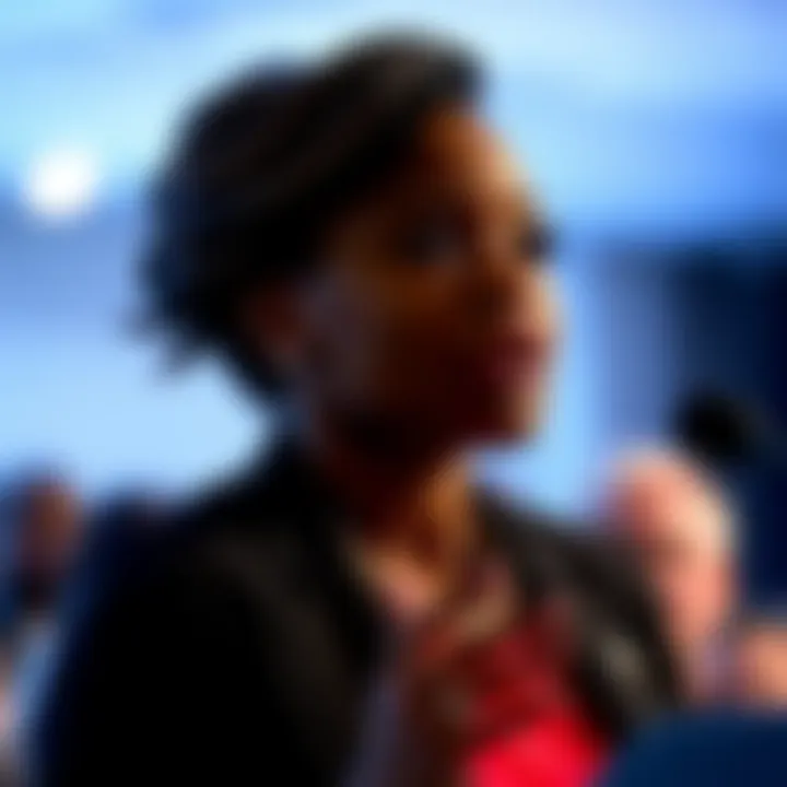 Candace Owens making a statement about betrayal in conservative politics while addressing an audience.